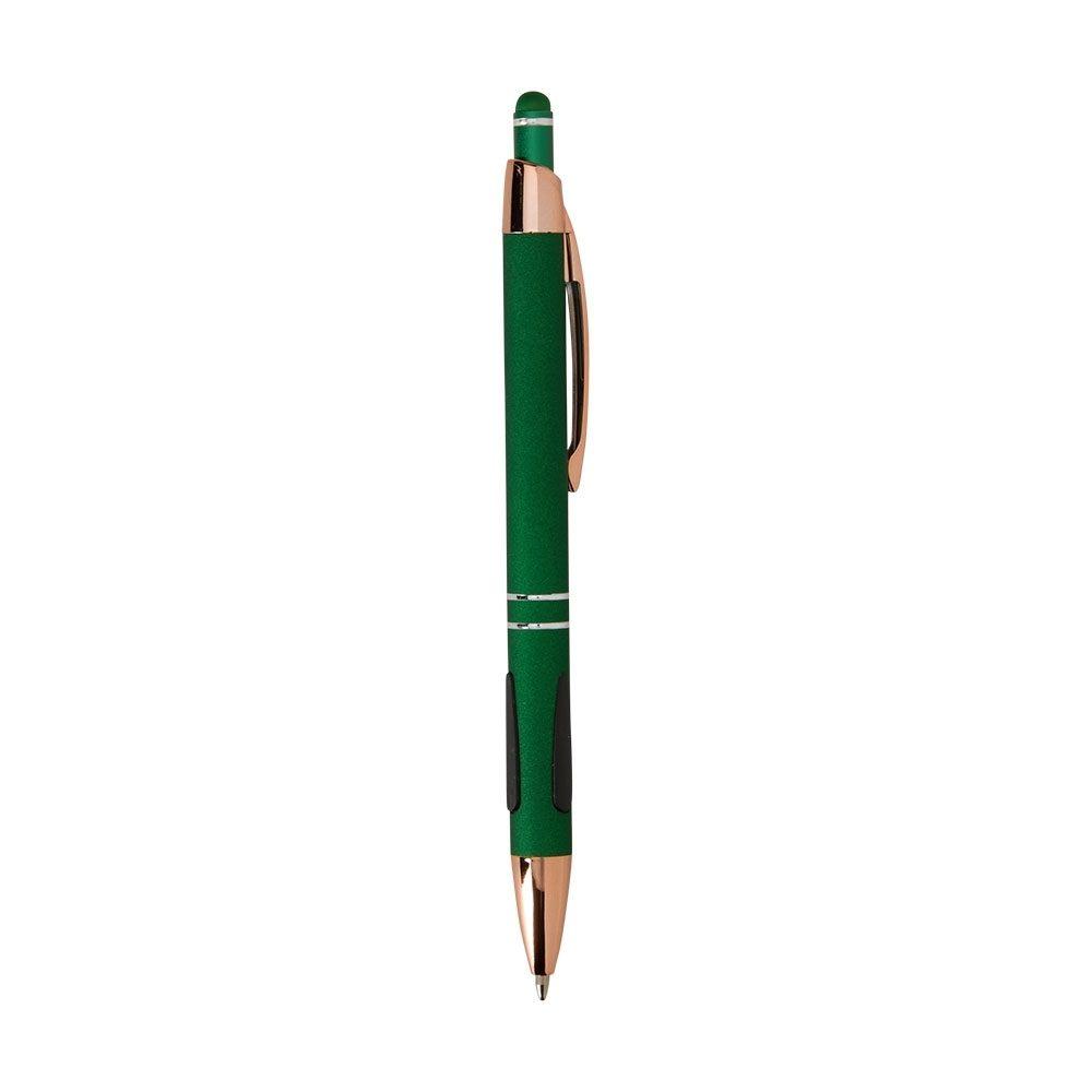 Caneta metal touch CA1675 na cor Verde e cobre, brinde personalizado Sky Brindes