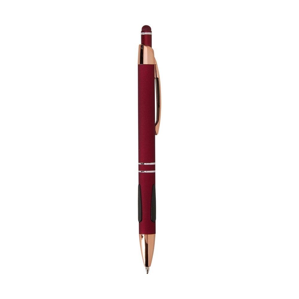 Caneta metal touch CA1675 na cor Vermelho e cobre, brinde personalizado Sky Brindes