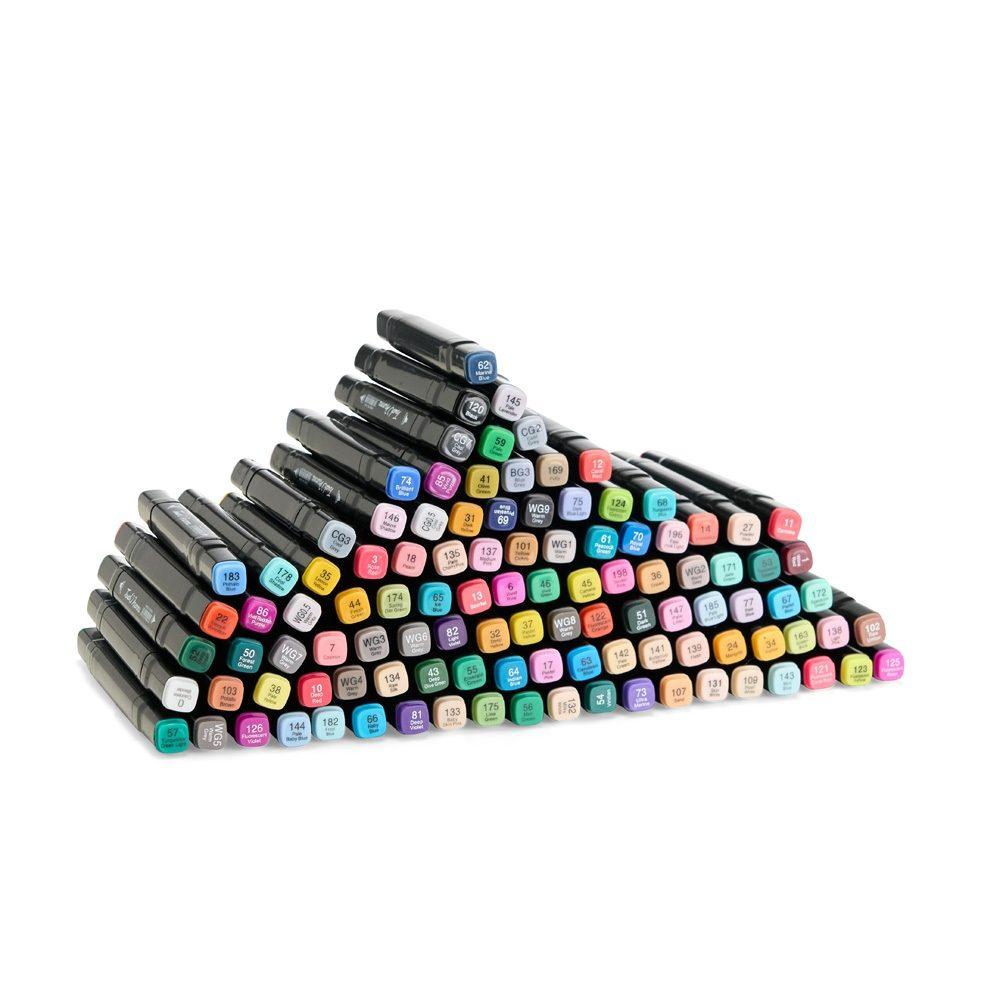 Kit canetas marcadoras pontas duplas 108 cores CA1676 na cor Colorido e colorido, brinde personalizado Sky Brindes