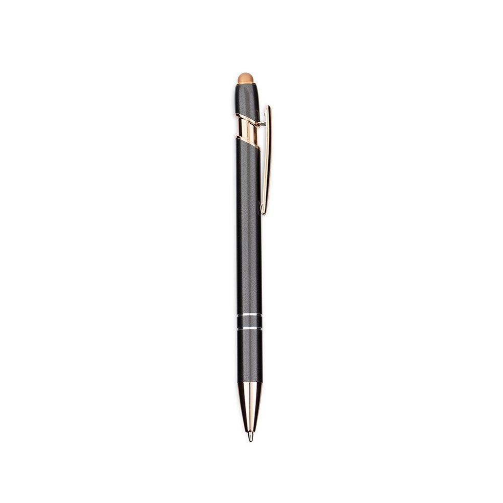 Caneta metal touch CA1693 na cor Chumbo e cobre, brinde personalizado Sky Brindes