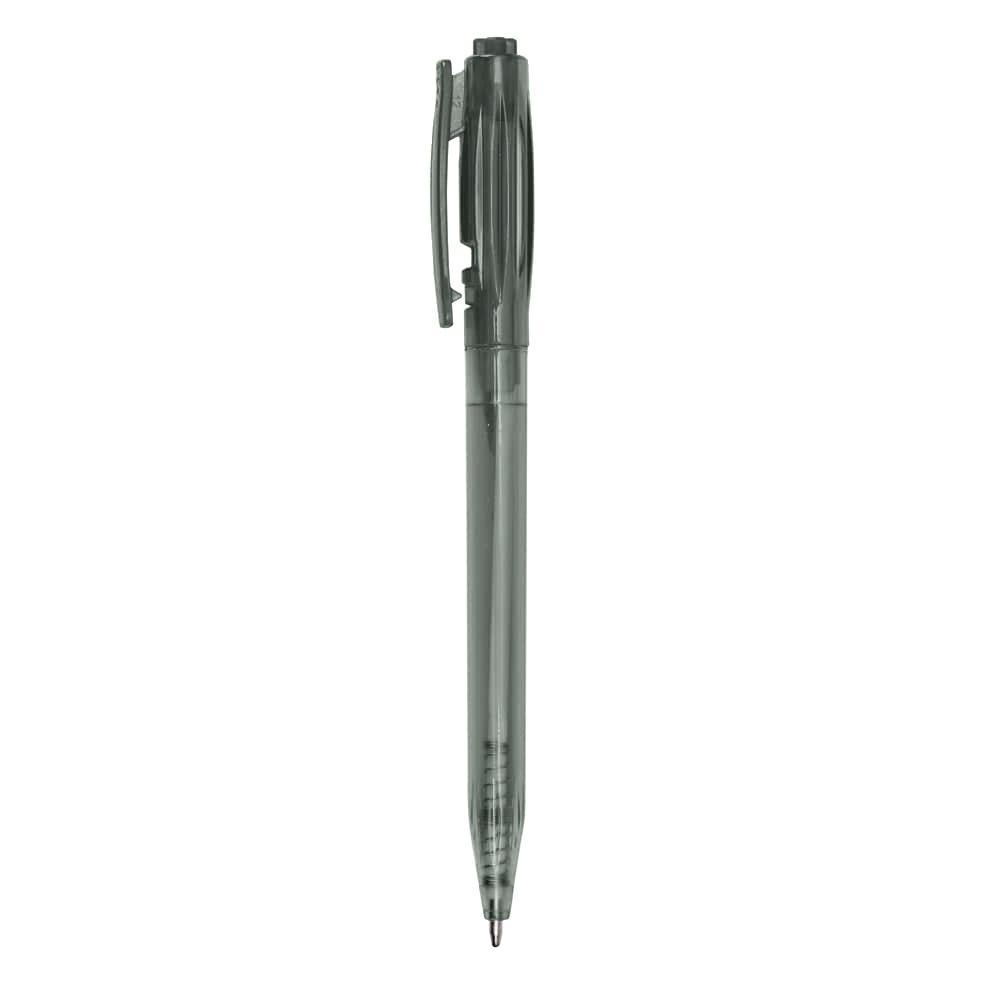 Caneta plástica CA1694 na cor Fumê, brinde personalizado Sky Brindes