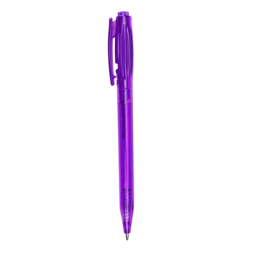 Caneta plástica CA1694 na cor Roxo, brinde personalizado Sky Brindes