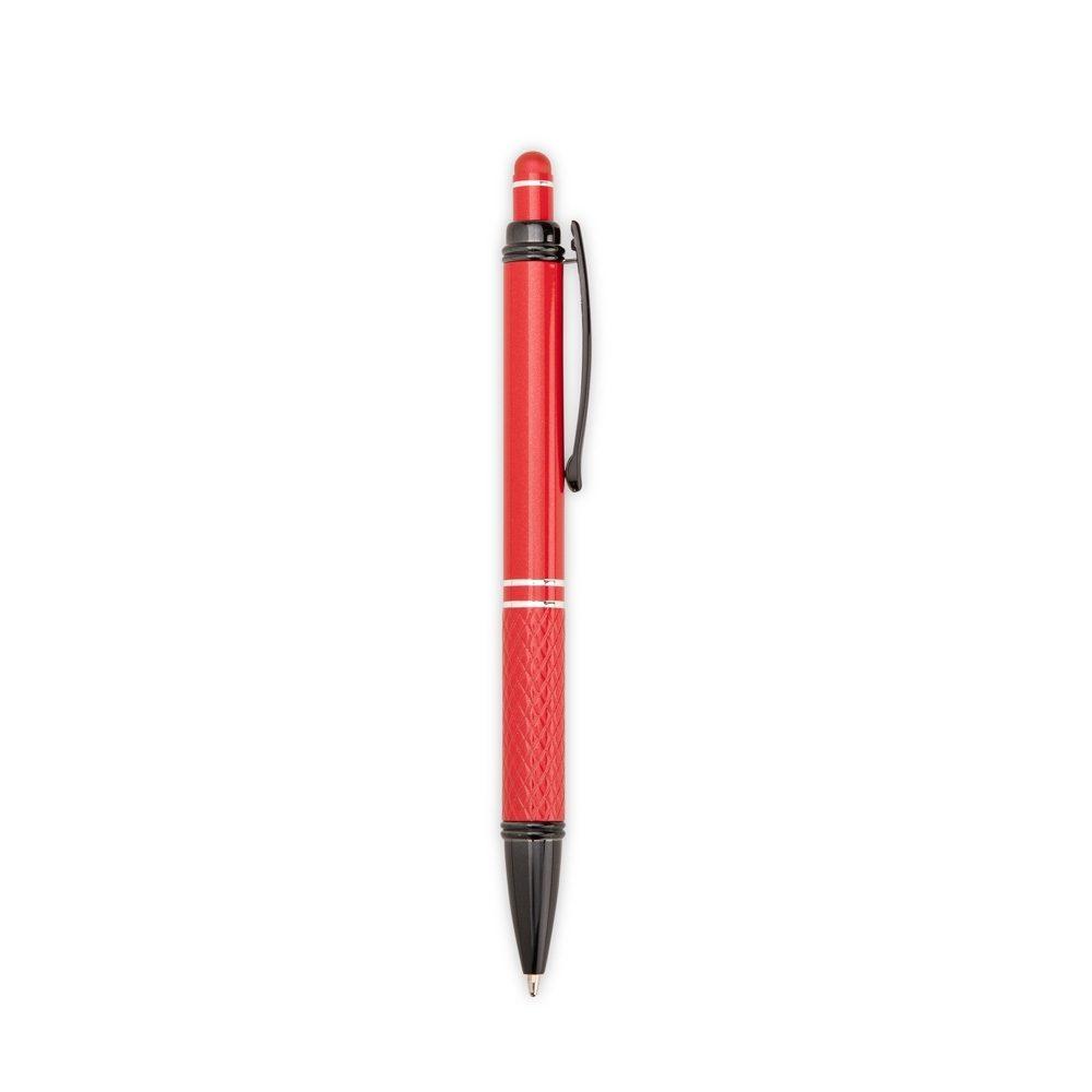 Caneta metal touch CA1696 na cor Vermelho e preto, brinde personalizado Sky Brindes