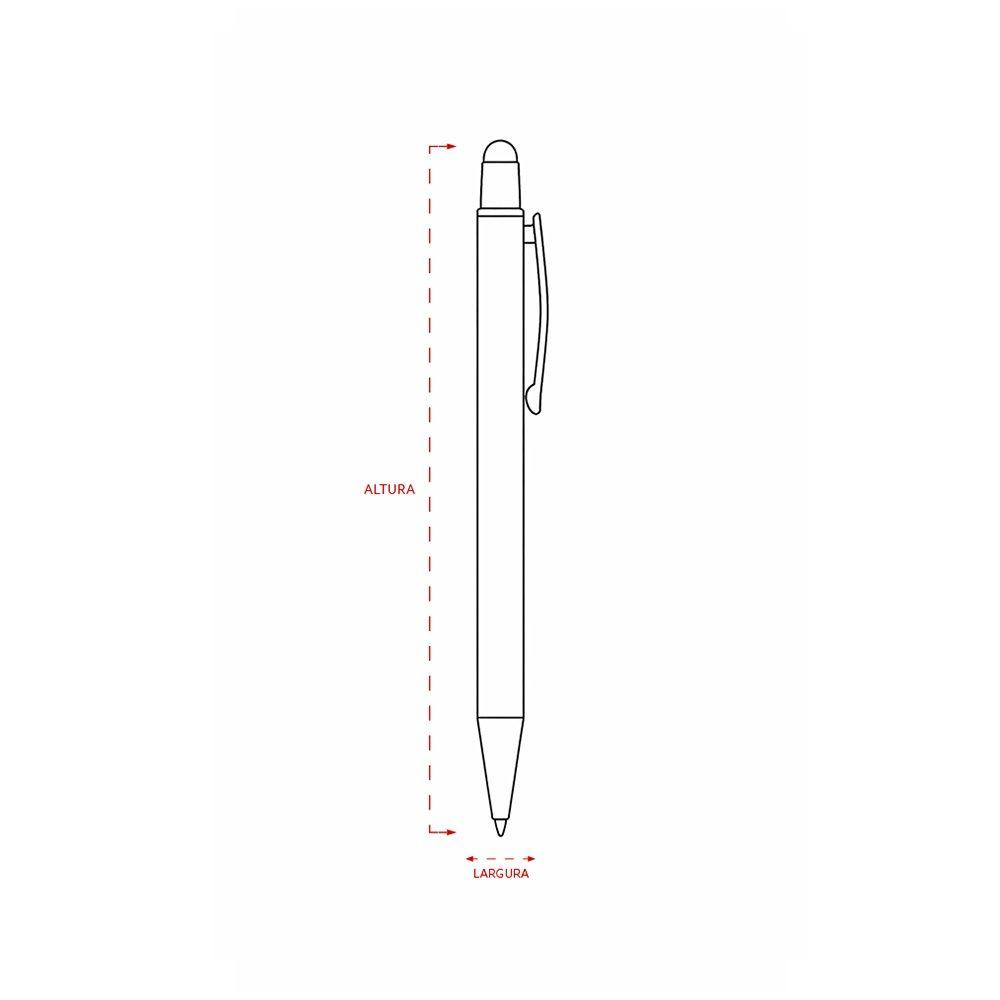 Caneta metal touch CA1698 na cor Cinza, brinde personalizado Sky Brindes