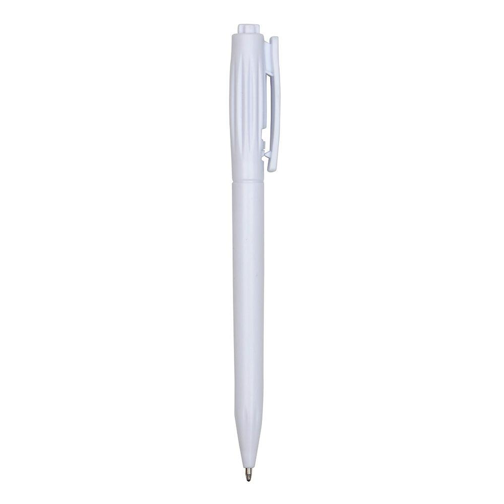Caneta plástica CA1699 na cor Azul, brinde personalizado Sky Brindes