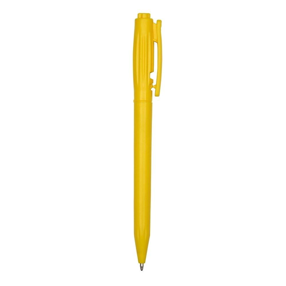 Caneta plástica CA1699 na cor Laranja, brinde personalizado Sky Brindes
