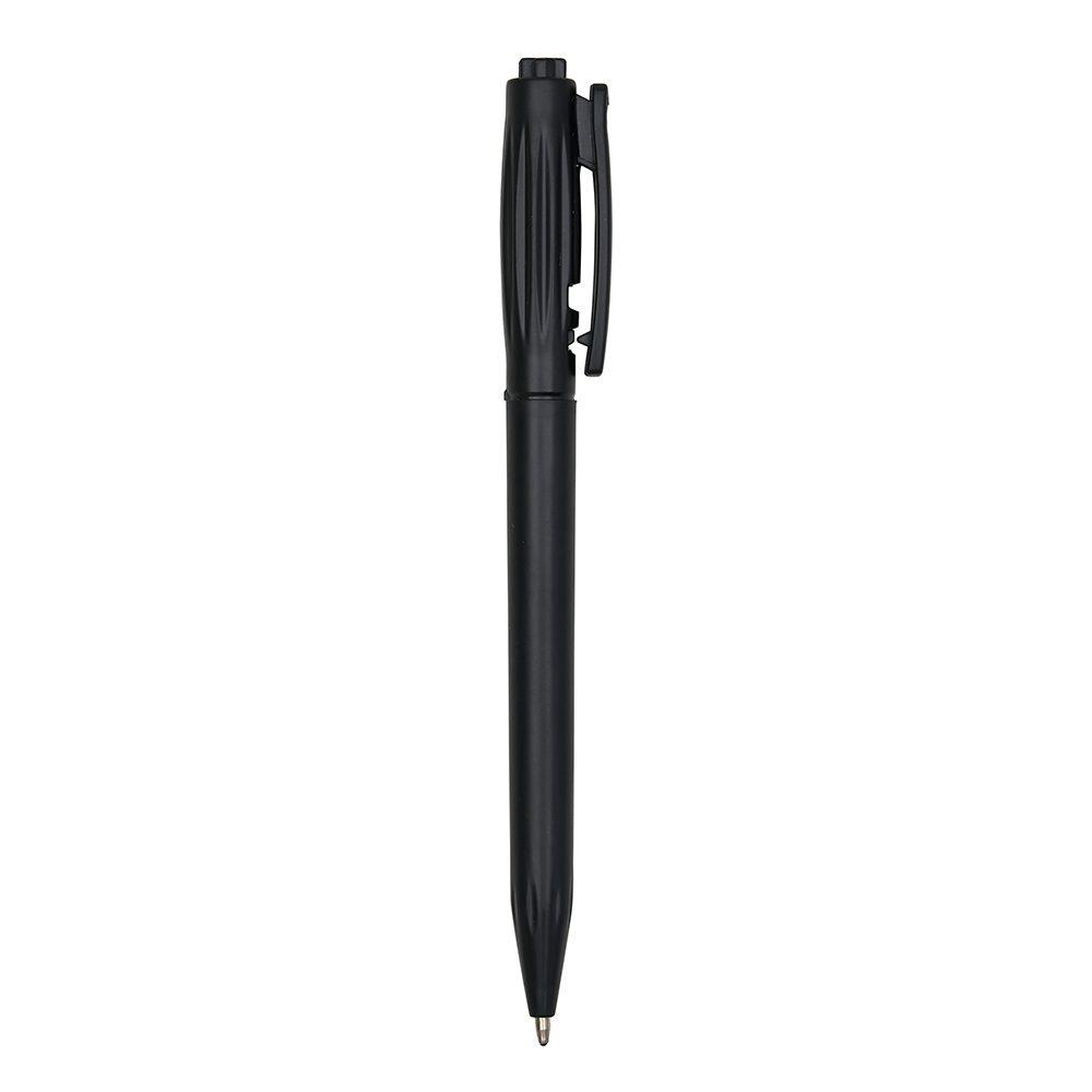 Caneta plástica CA1699 na cor Preto, brinde personalizado Sky Brindes