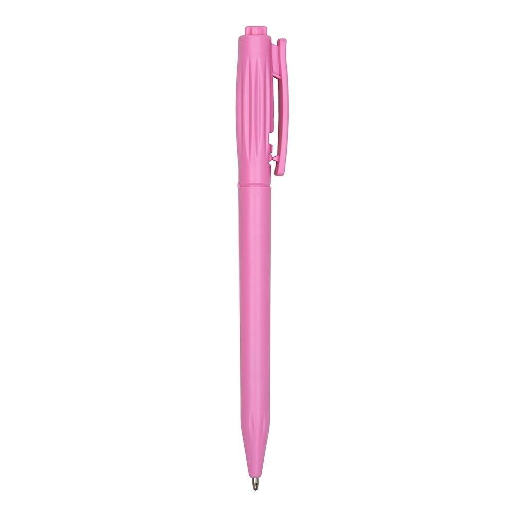 Caneta plástica CA1699 na cor Rosa, brinde personalizado Sky Brindes