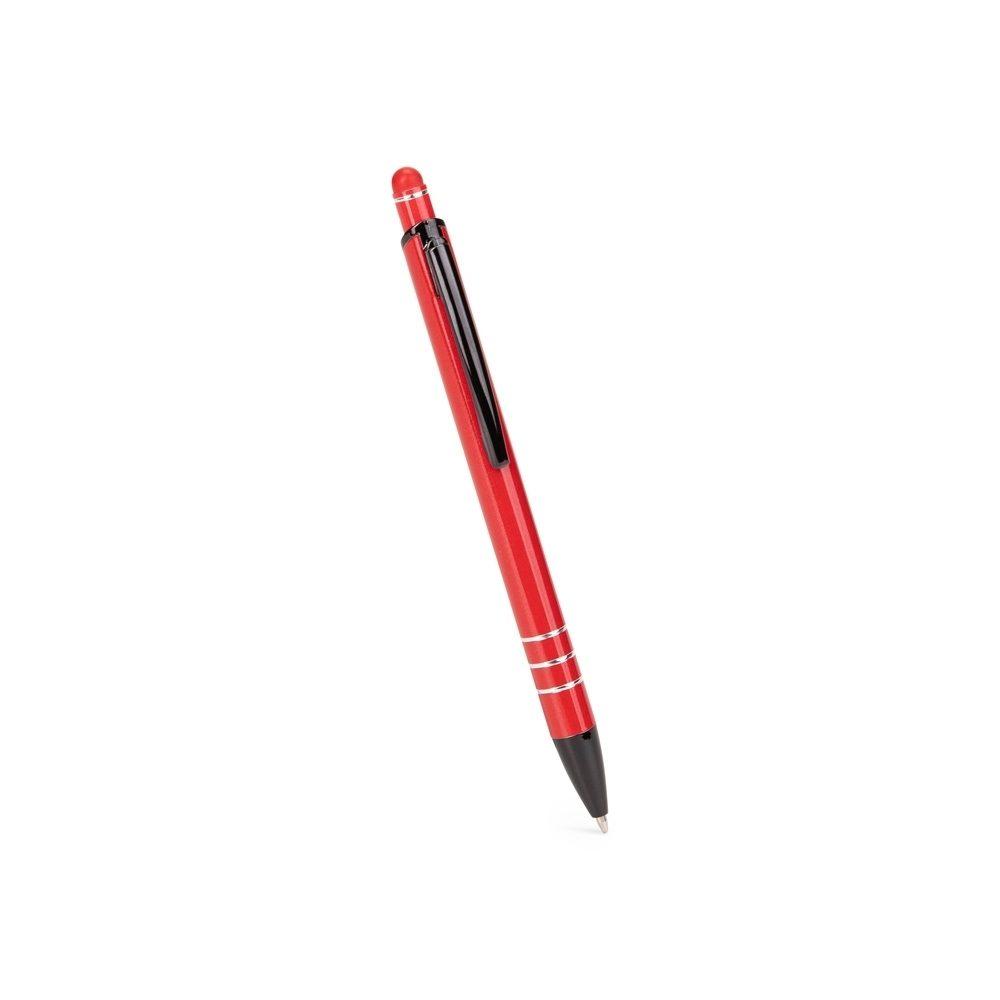 Caneta metal touch CA1702 na cor Vermelho e preto, brinde personalizado Sky Brindes