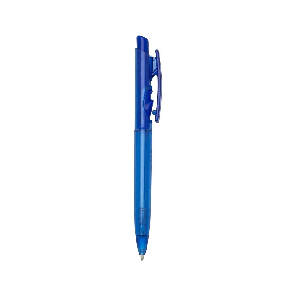 Caneta c carga preta CA1732 na cor Azul, brinde personalizado Sky Brindes