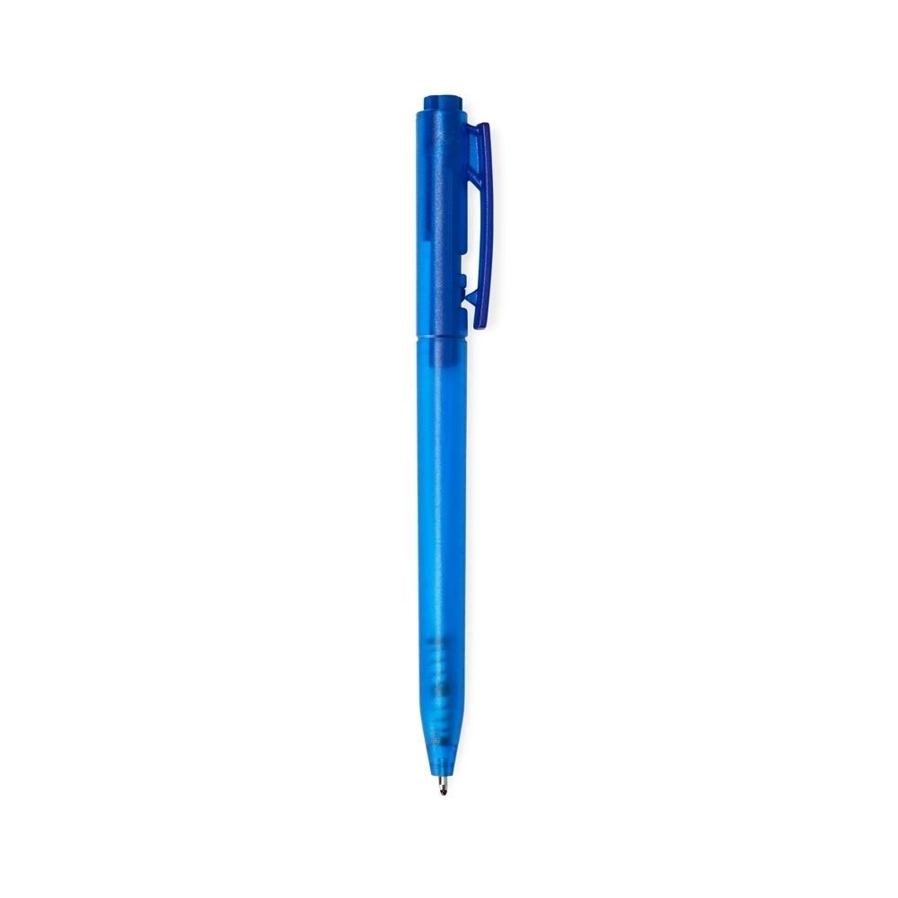 Caneta c carga preta CA1735 na cor Azul, brinde personalizado Sky Brindes