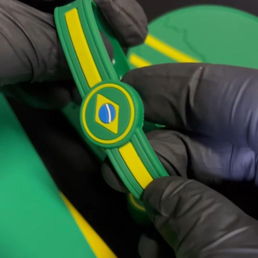 Pulseira Emborrachada Brasil 2026
