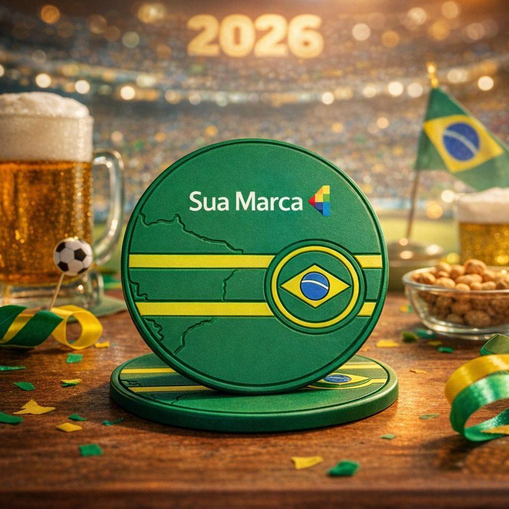 Porta-Copos Emborrachado Brasil 2026