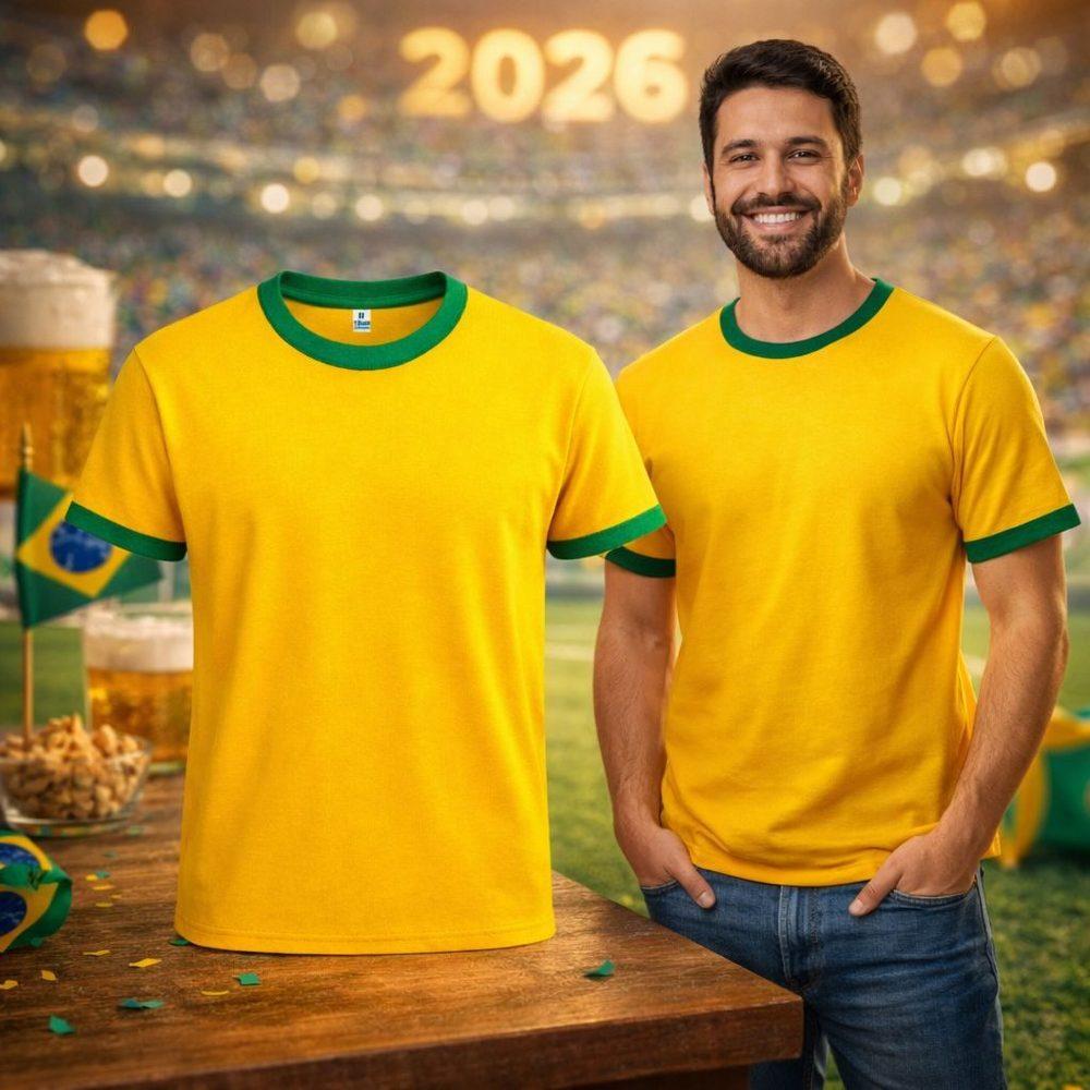 Camiseta Masculina Torcedor Brasil 2026