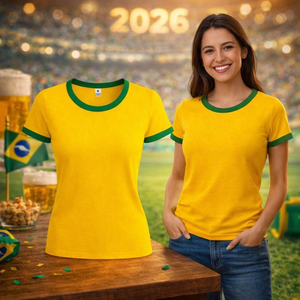 Camiseta Feminina Torcedor Brasil 2026