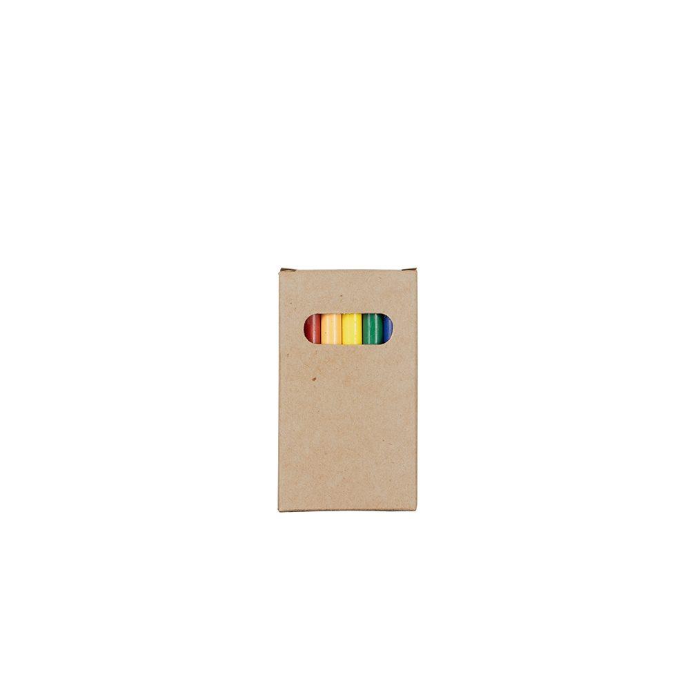 Kit giz de cera 6 cores DC0006 na cor Colorido e colorido, brinde personalizado Sky Brindes