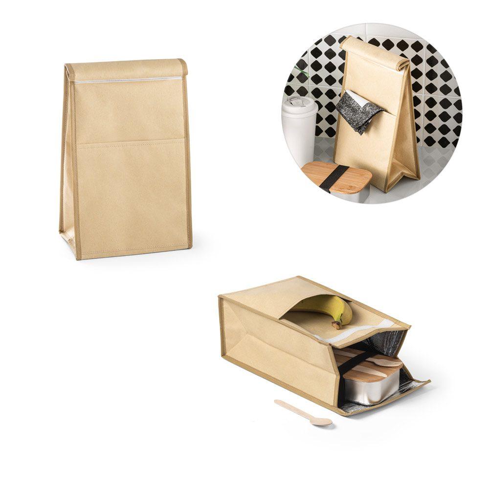Bolsa térmica 4L DI1324 na cor Natural, brinde personalizado Sky Brindes