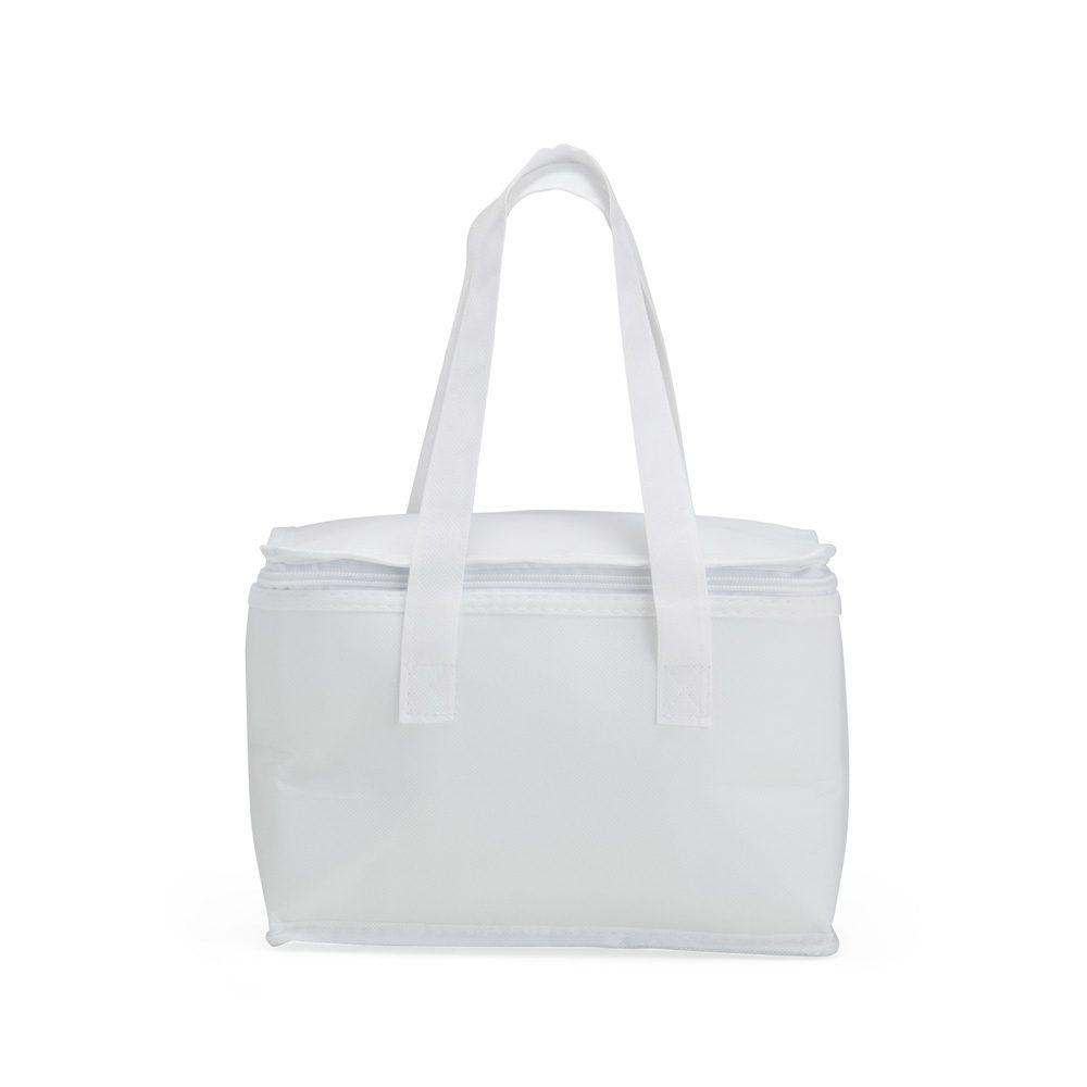 Bolsa Térmica 10 Litros DI1459 na cor Branco, brinde personalizado Sky Brindes