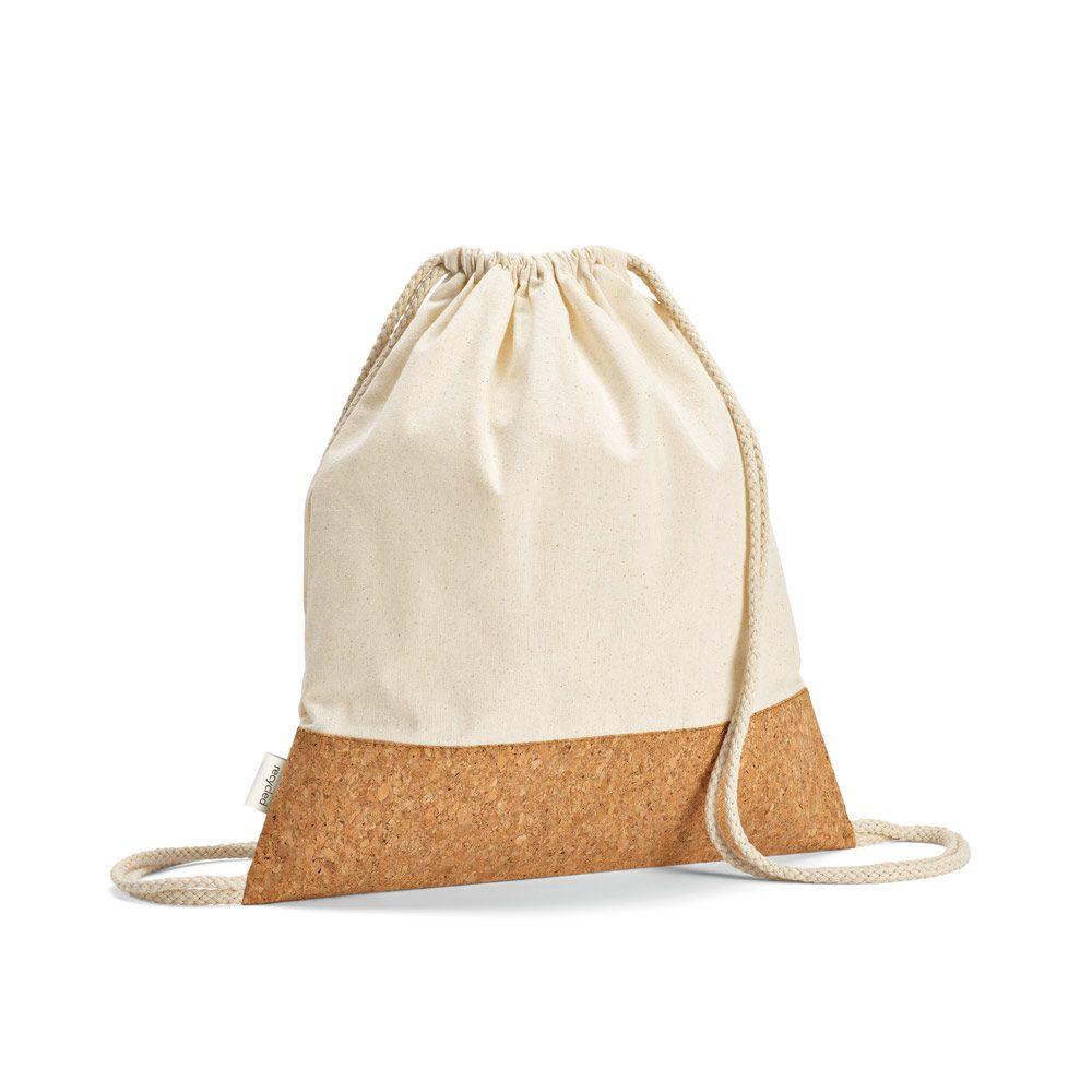 Sacola tipo mochila em algodão DI1492 na cor Único, brinde personalizado Sky Brindes