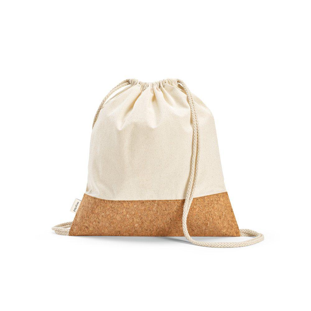 Sacola tipo mochila em algodão DI1492 na cor Único, brinde personalizado Sky Brindes