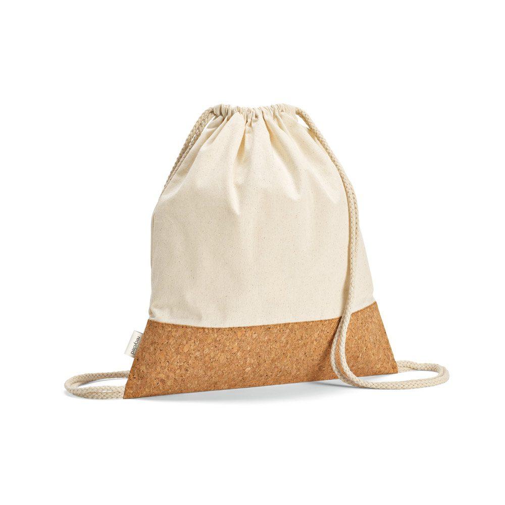 Sacola tipo mochila em algodão DI1492 na cor Único, brinde personalizado Sky Brindes