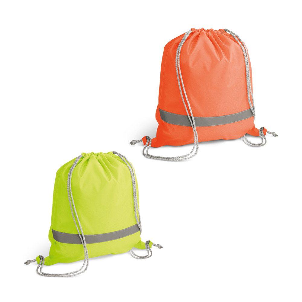 Saco tipo mochila em 210D DI1509 na cor Laranja, brinde personalizado Sky Brindes