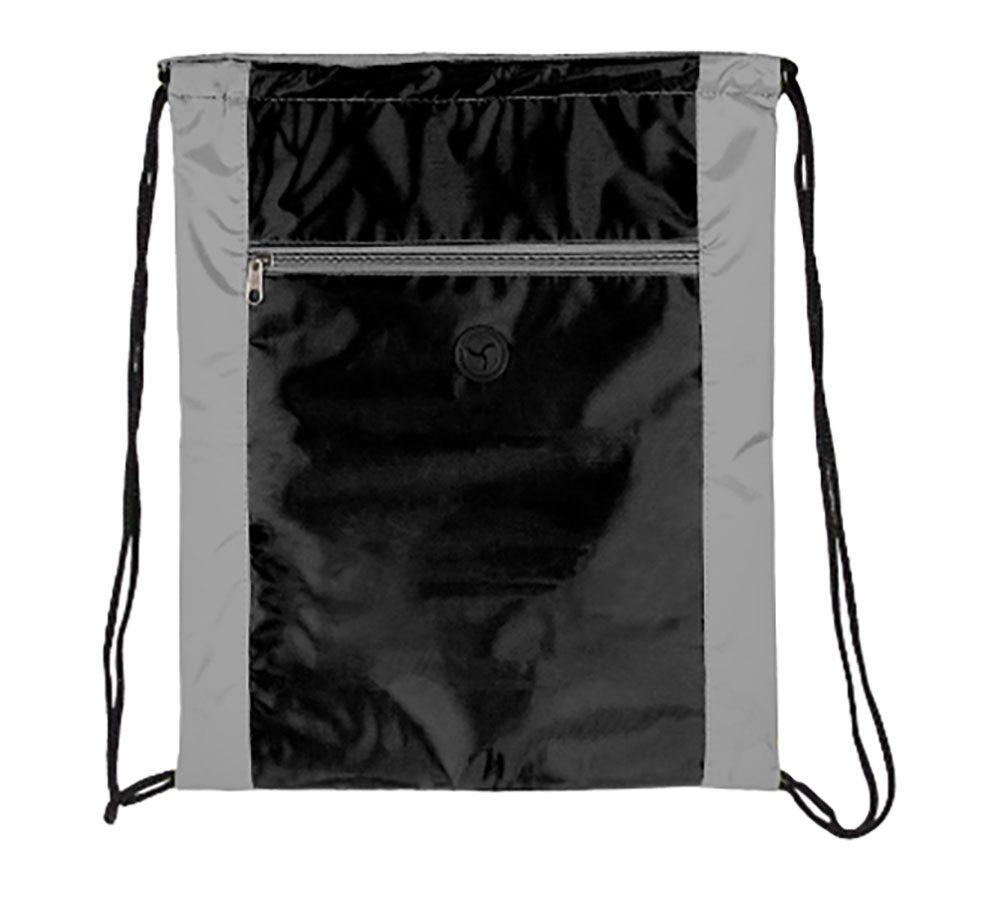 Sacochila em Nylon DI1512 na cor Cinza, brinde personalizado Sky Brindes