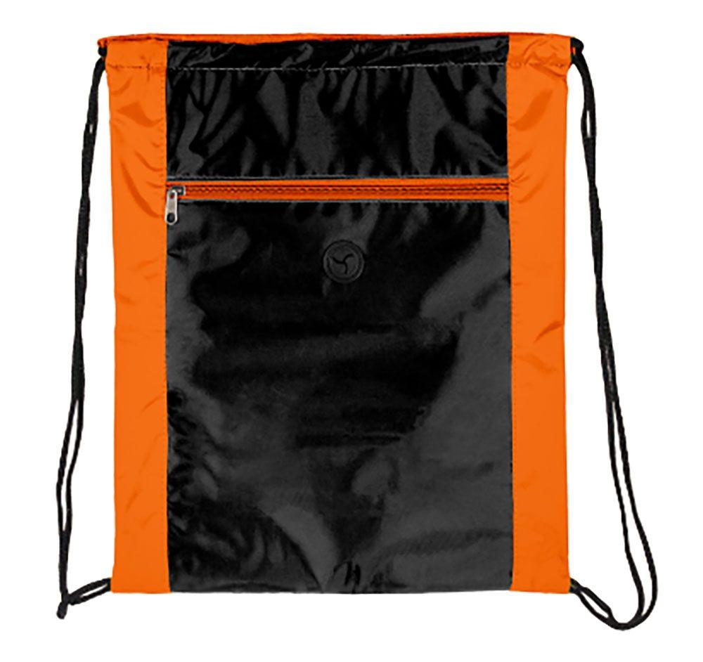 Sacochila em Nylon DI1512 na cor Laranja, brinde personalizado Sky Brindes