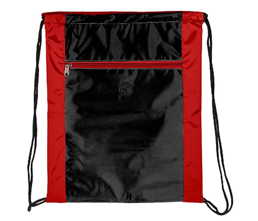 Sacochila em Nylon DI1512 na cor Vermelho, brinde personalizado Sky Brindes