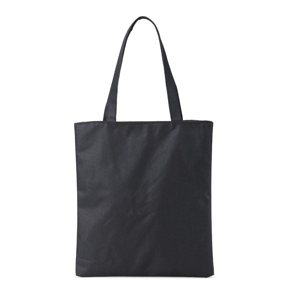 Sacola em Nylon DI1527 na cor Preto, brinde personalizado Sky Brindes