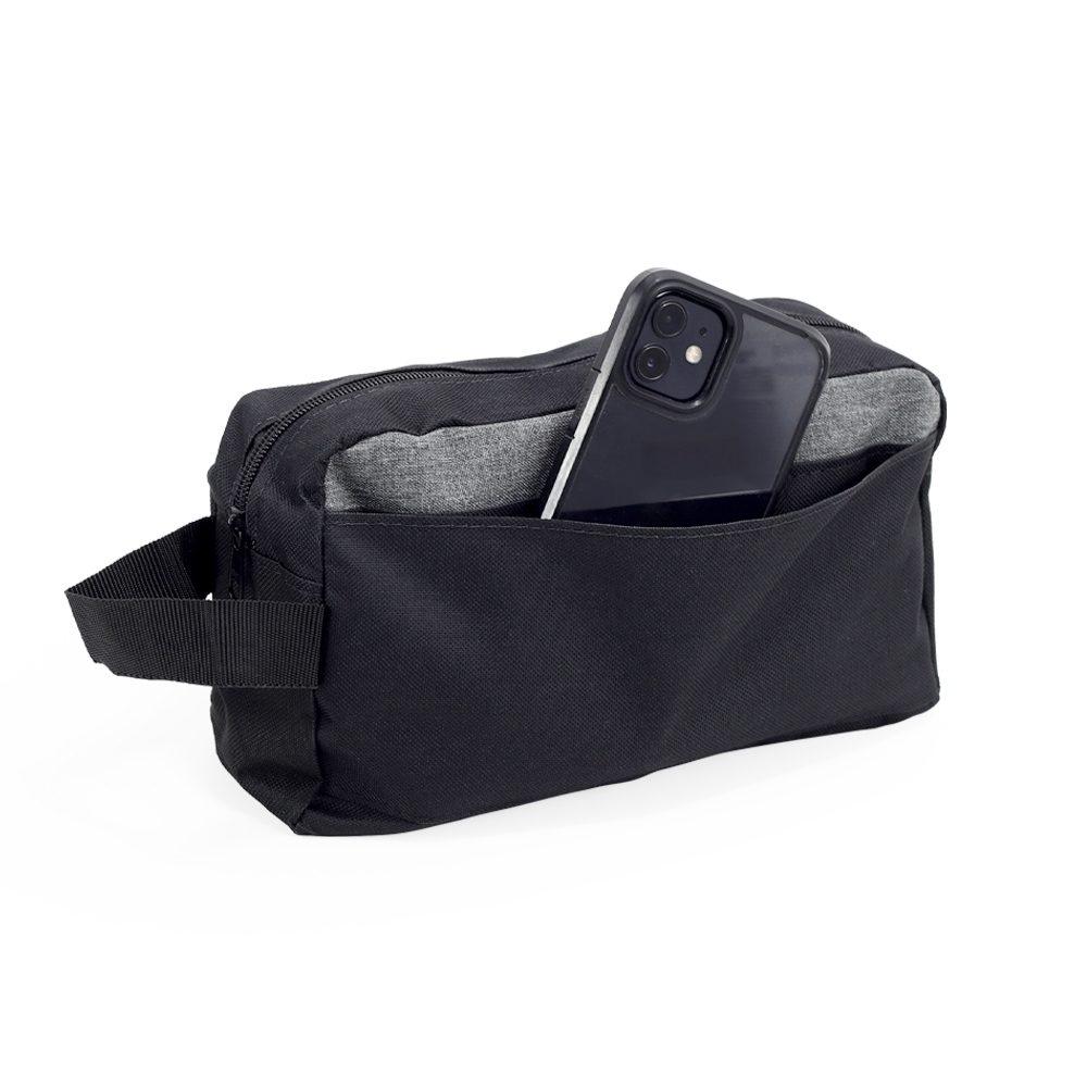 Necessaire DI1542 na cor Preto, brinde personalizado Sky Brindes