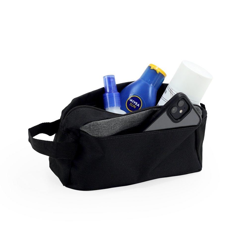 Necessaire DI1542 na cor Preto, brinde personalizado Sky Brindes