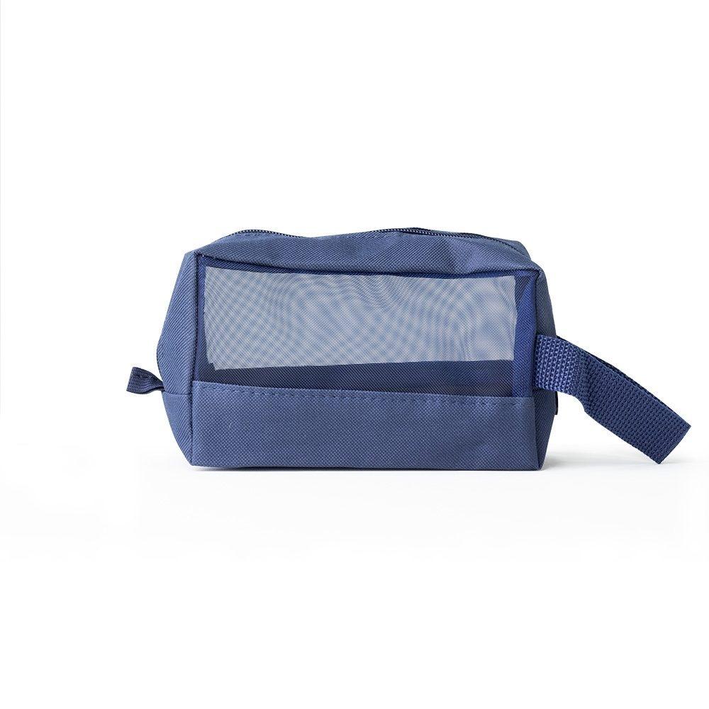 Necessaire DI1547 na cor Azul marinho, brinde personalizado Sky Brindes