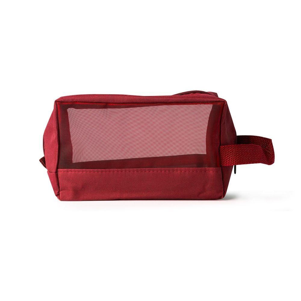 Necessaire DI1548 na cor Vermelho, brinde personalizado Sky Brindes
