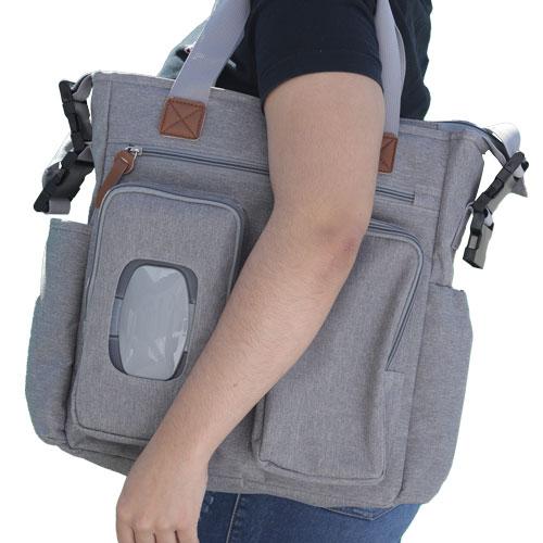 Bolsa Multifuncional DI1567 na cor Cinza, brinde personalizado Sky Brindes
