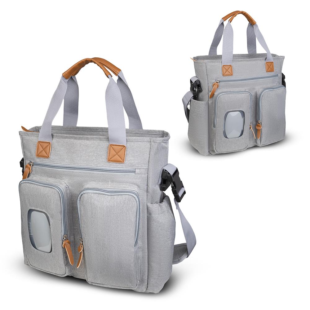 Bolsa Multifuncional DI1567 na cor Cinza, brinde personalizado Sky Brindes