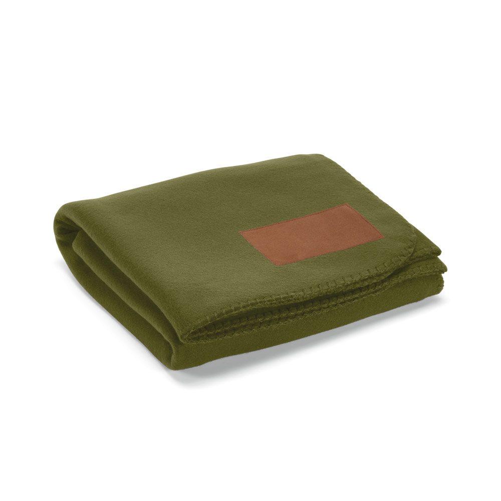 Manta em tecido polar DI1618 na cor Verde musgo, brinde personalizado Sky Brindes