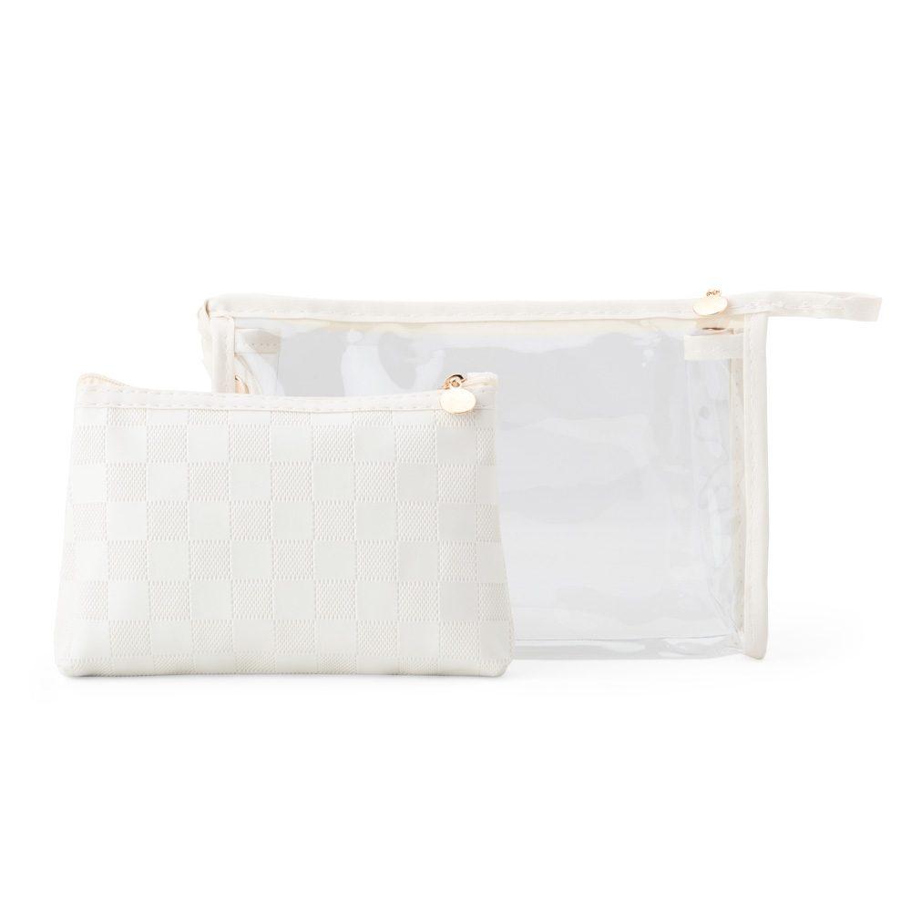 Kit Nécessaire DI1641 na cor Branco, brinde personalizado Sky Brindes