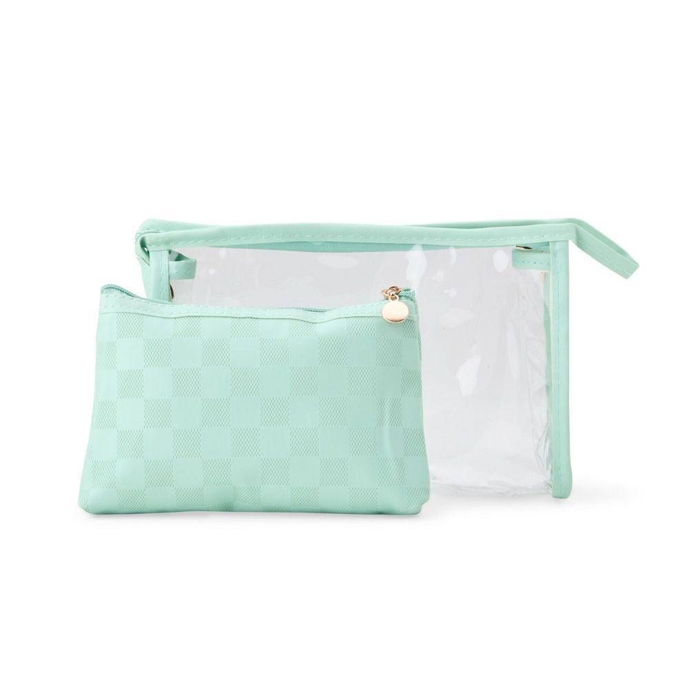 Kit Nécessaire DI1641 na cor Verde, brinde personalizado Sky Brindes