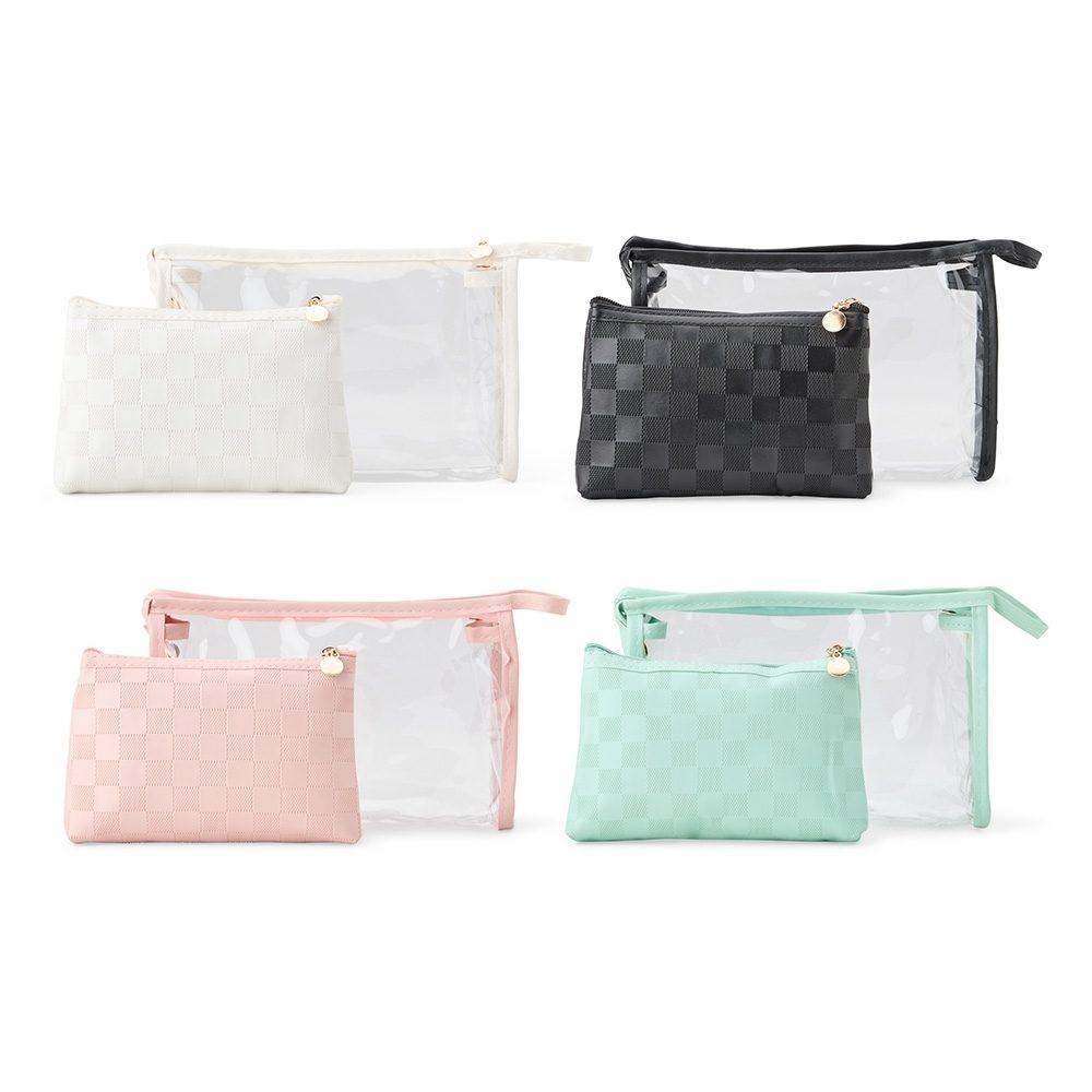 Kit Nécessaire DI1641 na cor Branco, brinde personalizado Sky Brindes