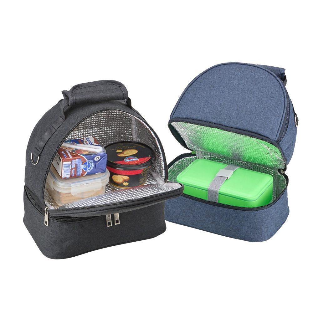 Bolsa Térmica dupla 7 Litros DI1644 na cor Azul escuro, brinde personalizado Sky Brindes