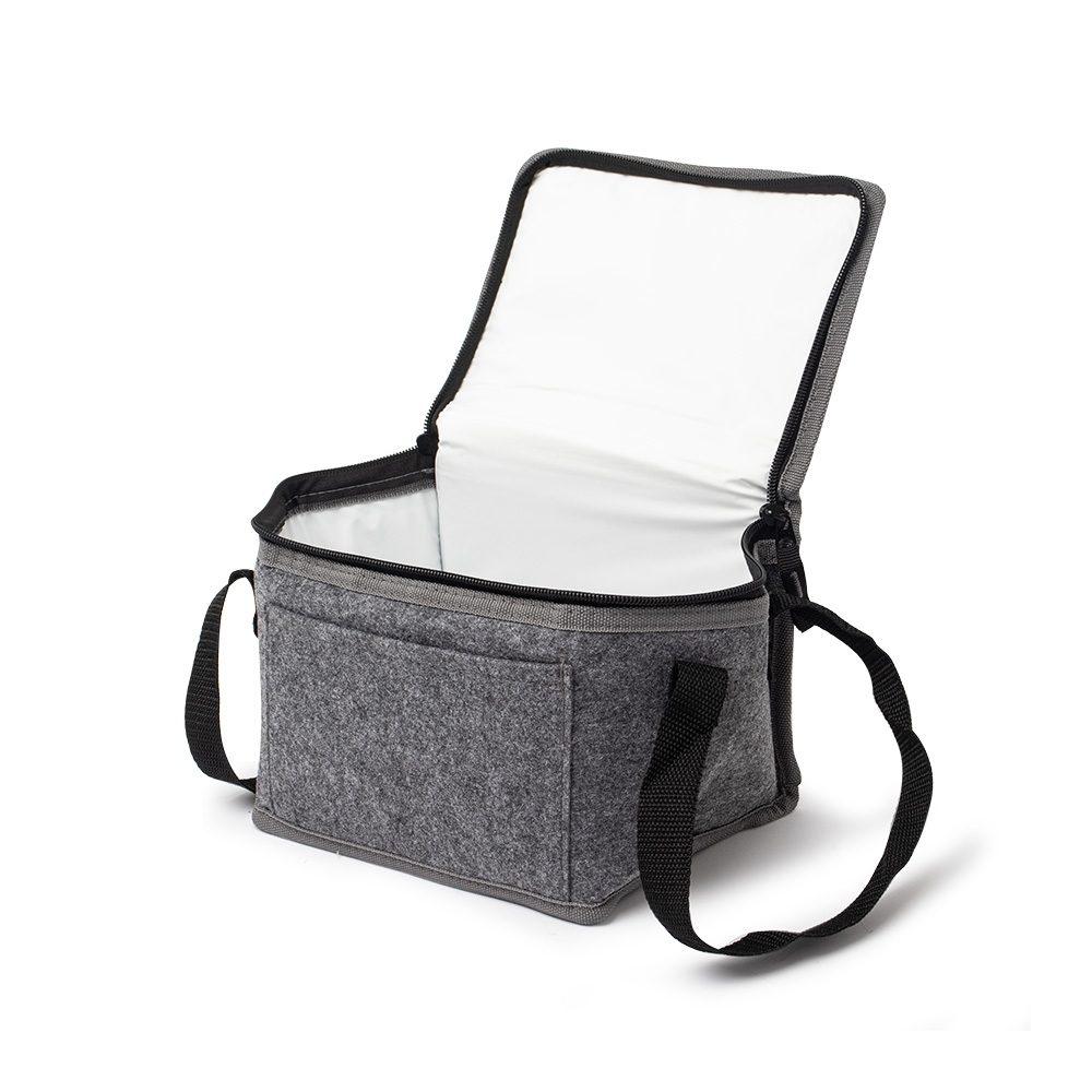 Bolsa Térmica 5 Litros DI1651 na cor Cinza, brinde personalizado Sky Brindes