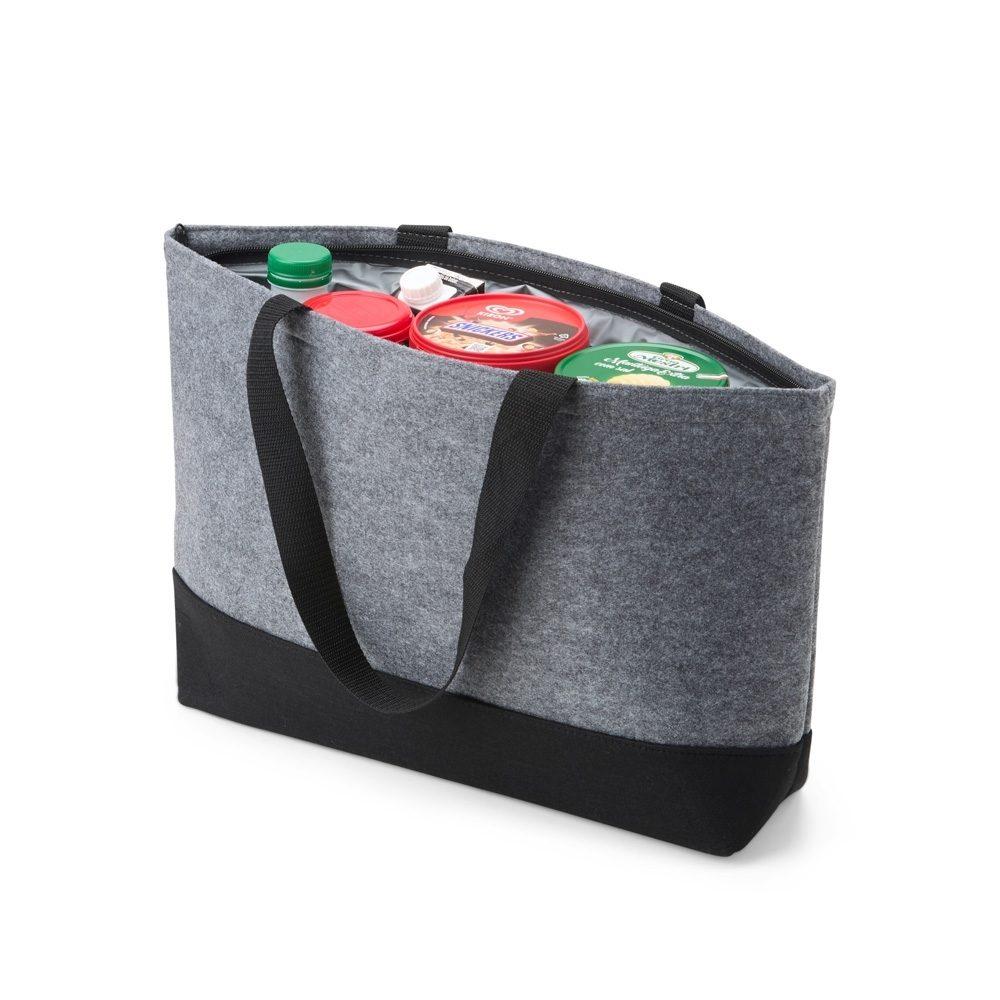 Bolsa Térmica 13 Litros DI1670 na cor Cinza, brinde personalizado Sky Brindes