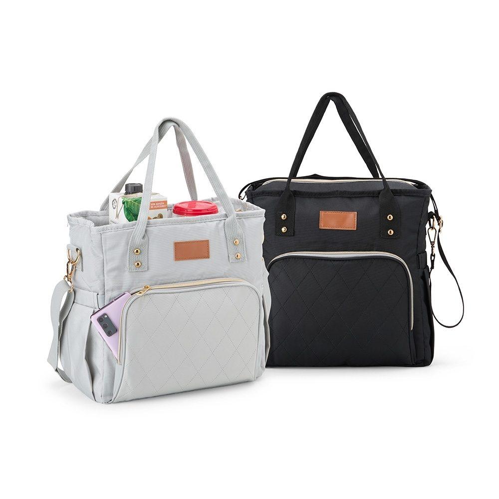 Bolsa Térmica 16 Litros DI1674 na cor Cinza, brinde personalizado Sky Brindes