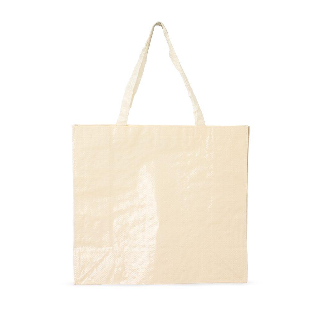 Sacola em Nylon DI1675 na cor Bege, brinde personalizado Sky Brindes