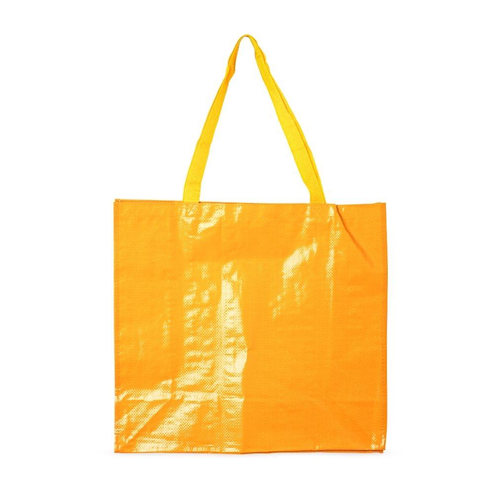 Sacola em Nylon DI1675 na cor Laranja, brinde personalizado Sky Brindes