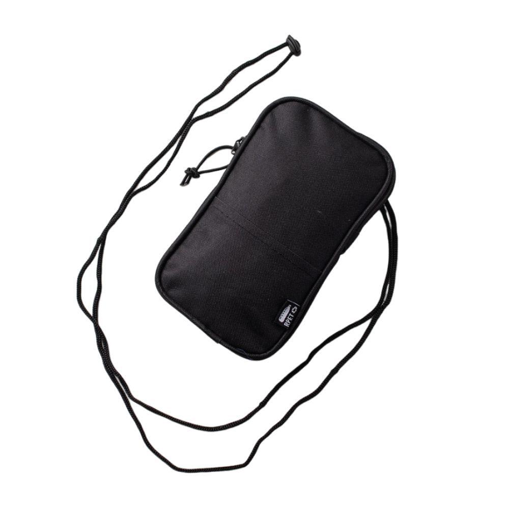 Mini Bolsa Transversal RPET DI1680 na cor Preto, brinde personalizado Sky Brindes
