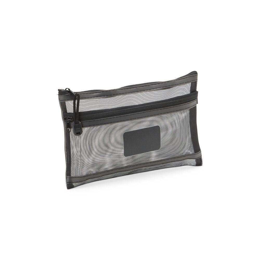 Estojo em Nylon DI1681 na cor Preto, brinde personalizado Sky Brindes