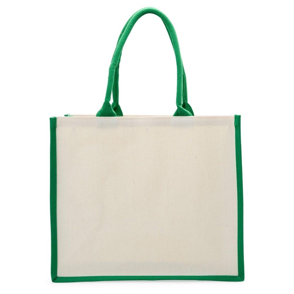 Sacola de lona DI1684 na cor Verde, brinde personalizado Sky Brindes