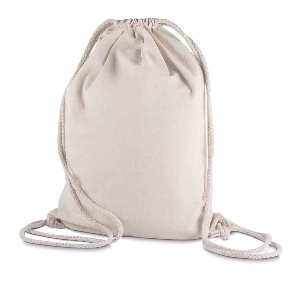 Sacochila em Algodão DI1704 na cor Único, brinde personalizado Sky Brindes
